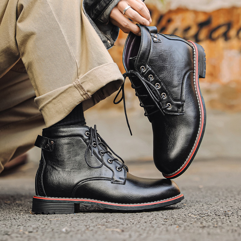 Crossfit Male - Luxury Retro High Men's Leather Shoes