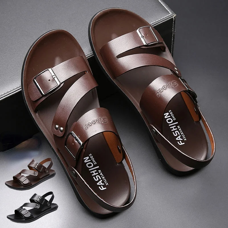 Fashion Sandals Male Solid Col - Crossfit Male ulasan dan harga