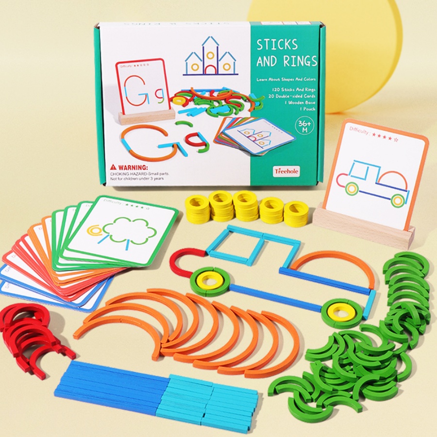 Children's early education puz - Gymnastic Ring Wood ulasan dan harga