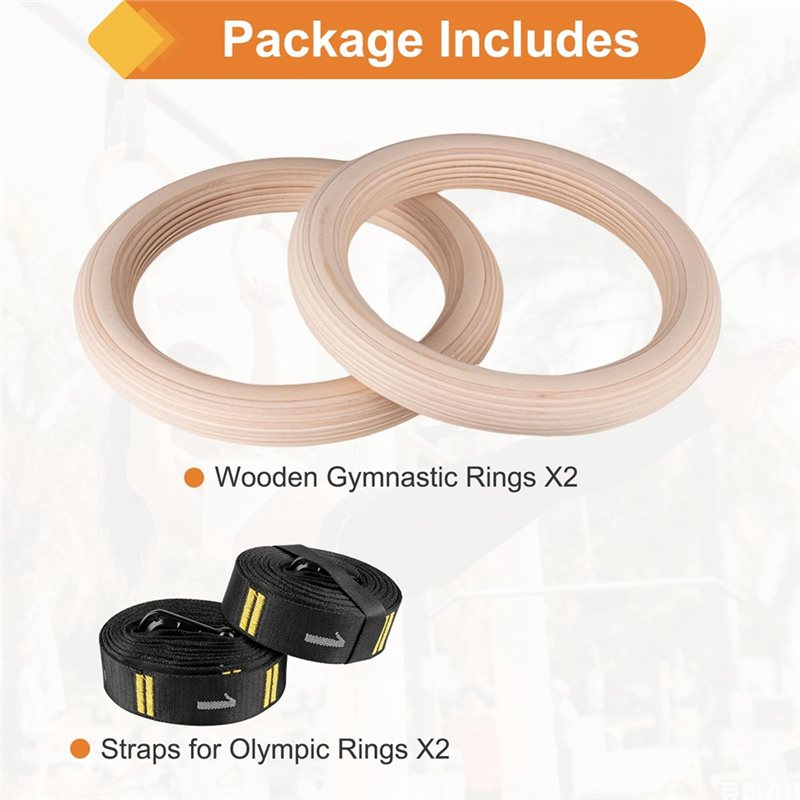 1.25 Inch Gym Rings Numbered S - Gymnastic Ring Wood ulasan dan harga