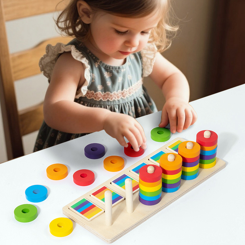 Montessori Memory Training Col - Gymnastic Ring Wood ulasan dan harga
